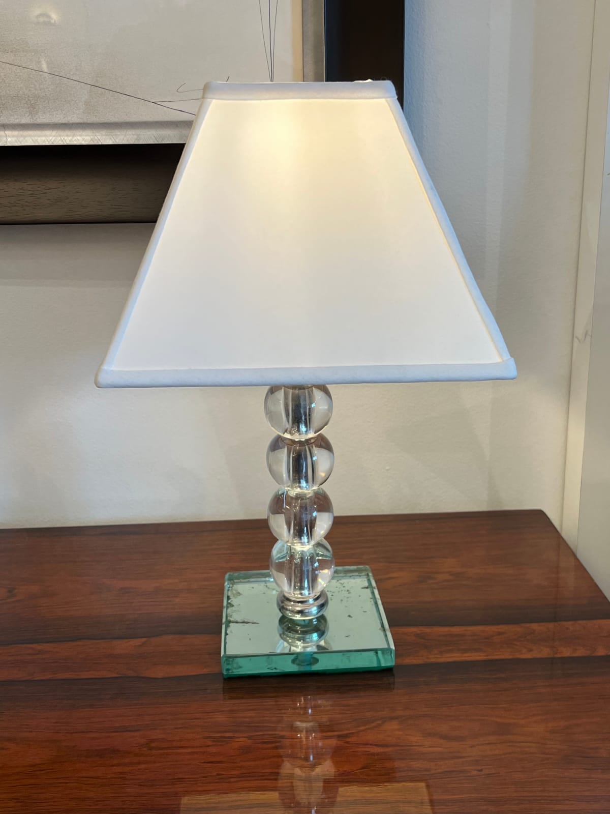 Jacques Adnet, Pair of Glass Table Lamps, 1930