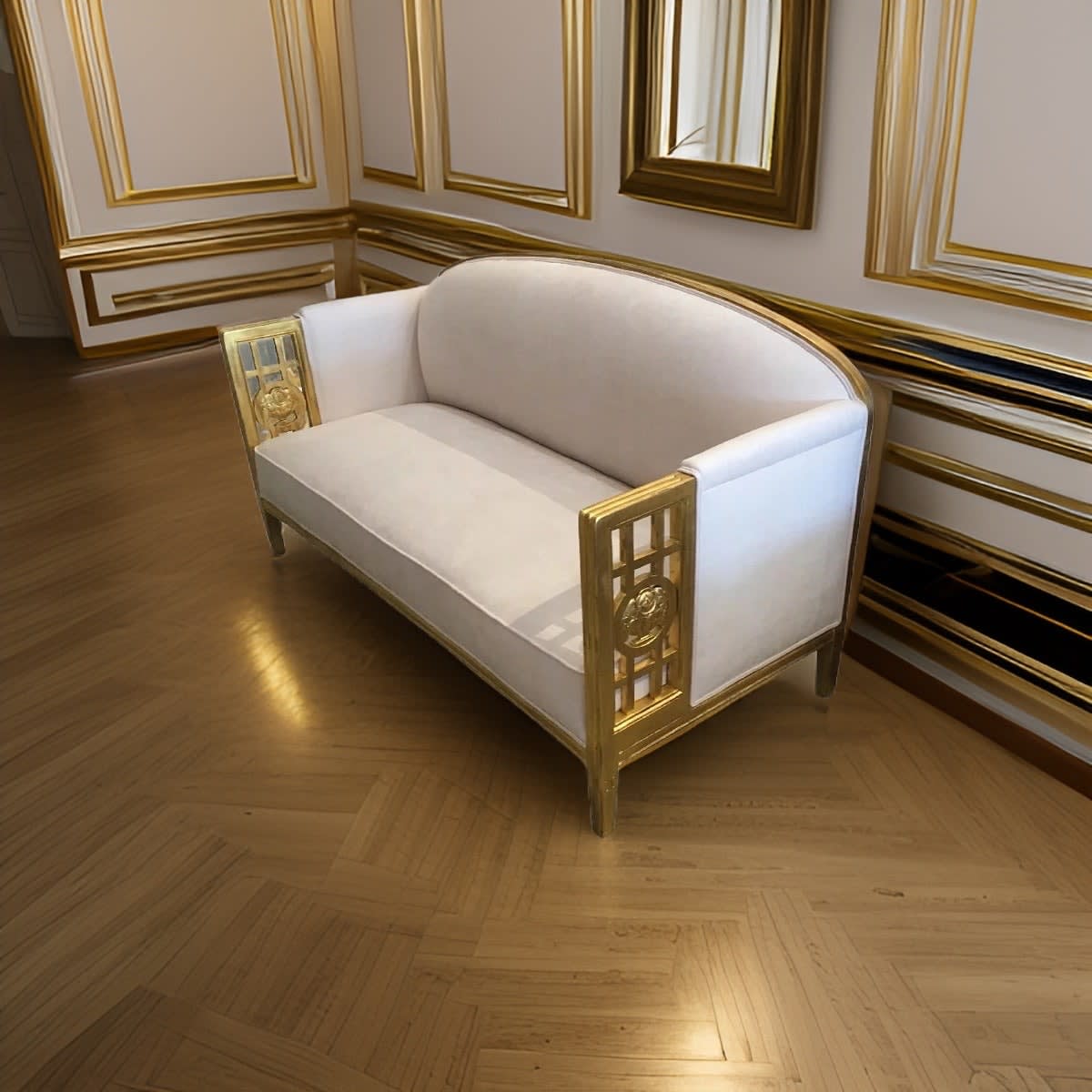 Paul Follot, Art Deco Gilded Salon Canapé (sofa), 1922