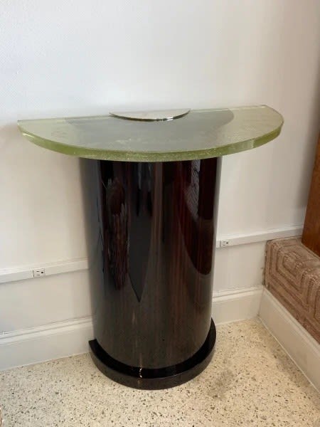 TRAVAIL ART DÉCO, Art Deco Demi Lune Console, 1930