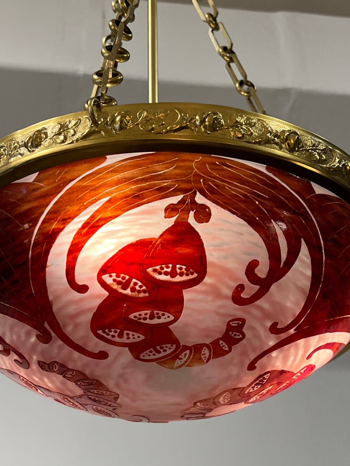 Le Verre Francais, Art Deco "Digitale" Chandelier, 1928