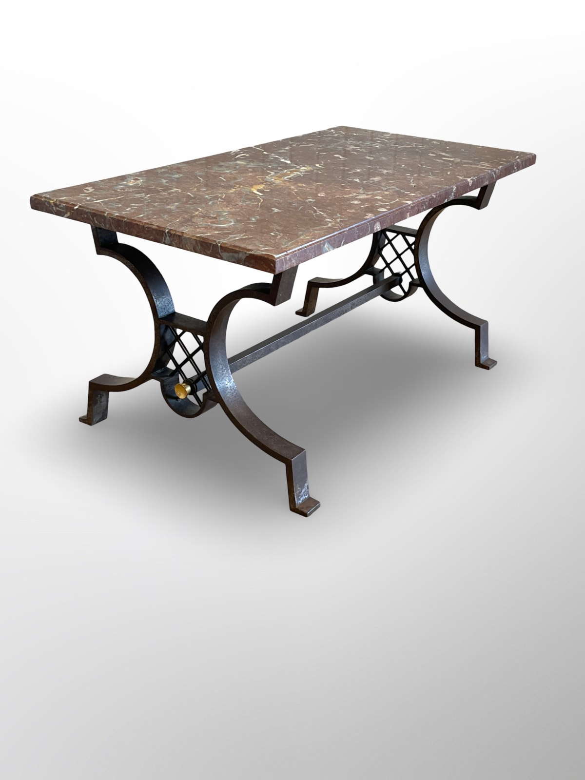 Gilbert Poillerat, Wrought Iron Coffee Table/Mesa de Centro en Hierro Forjado, circa 1945