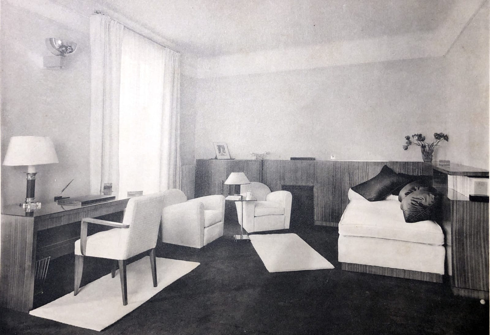 Jules Leleu, Art Deco Club Chairs, 1945