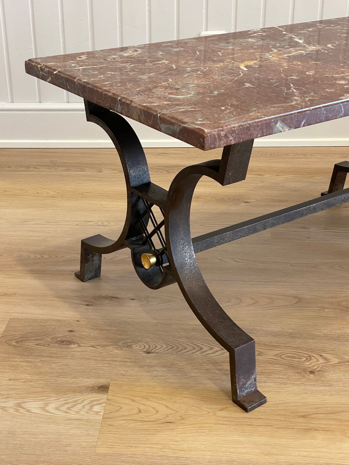 Gilbert Poillerat, Wrought Iron Coffee Table/Mesa de Centro en Hierro Forjado, circa 1945