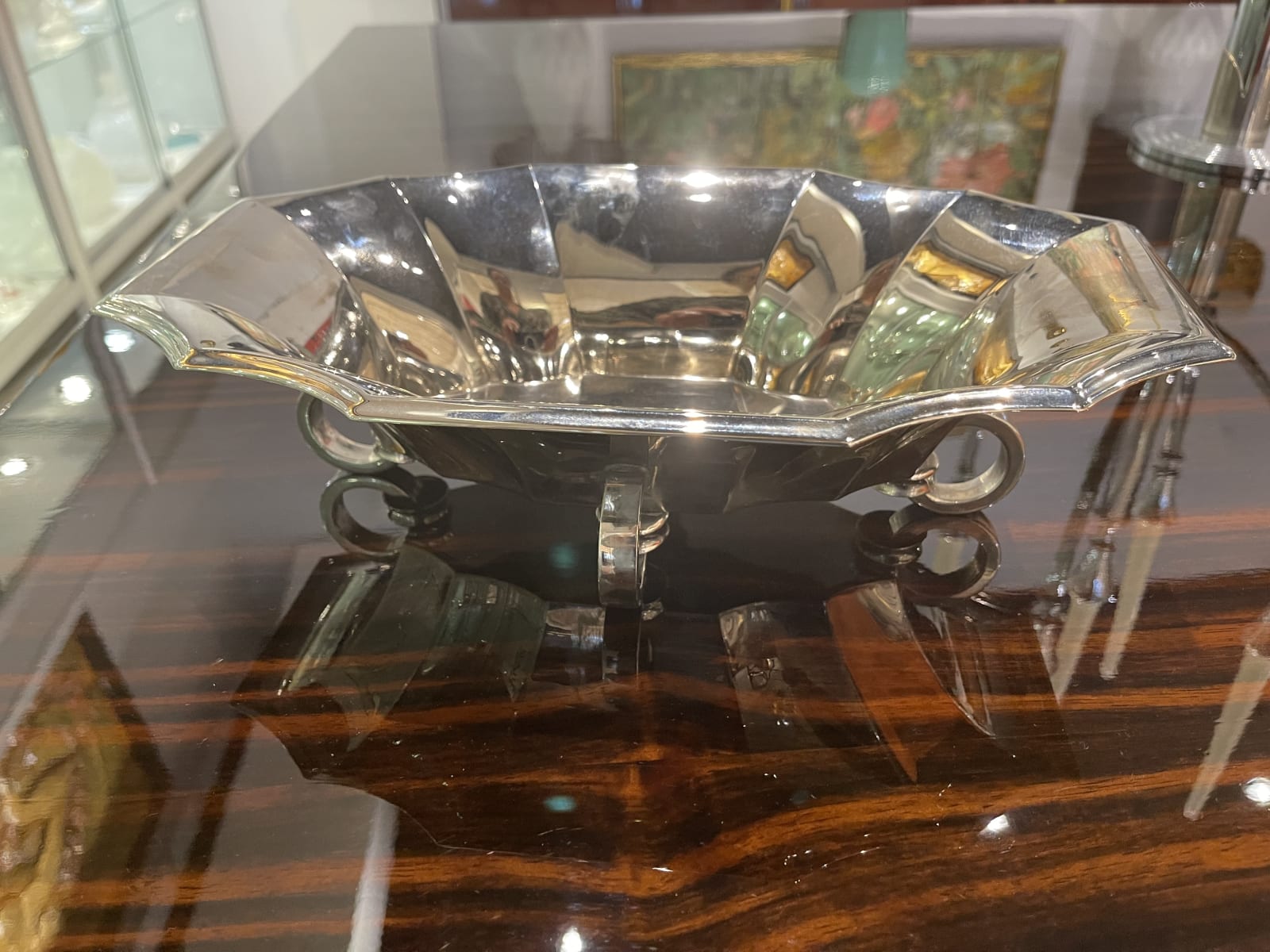 TRAVAIL ART DÉCO, Silver Plated Centerpiece , circa 1930