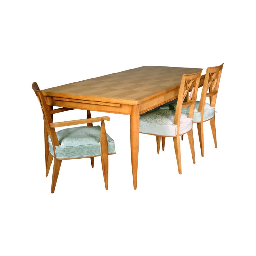 Baptistin Spade, Dining Table with 12 chairs , circa 1940