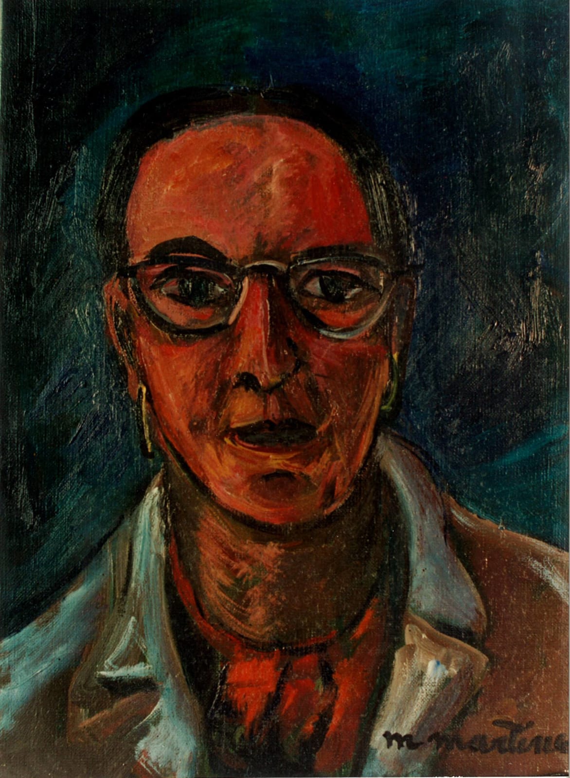 Martine Martine, Autoportrait à la blouse blanche, 1987