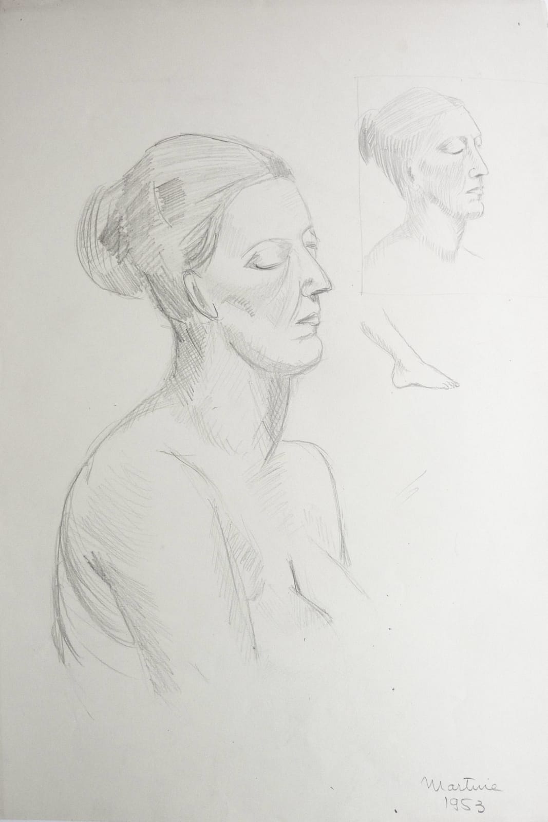 Martine Martine, Nu féminin en buste VI, 1953