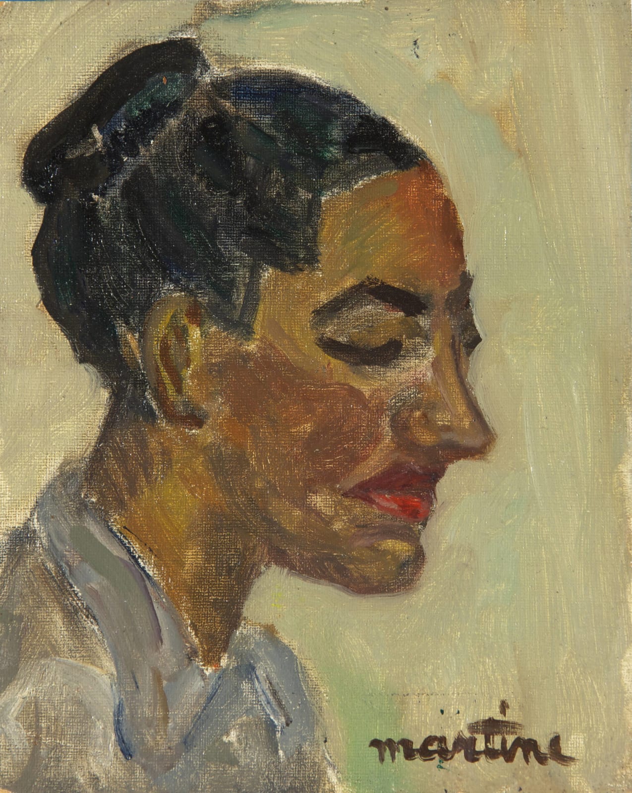 Martine Martine, Modèle au chignon, 1955