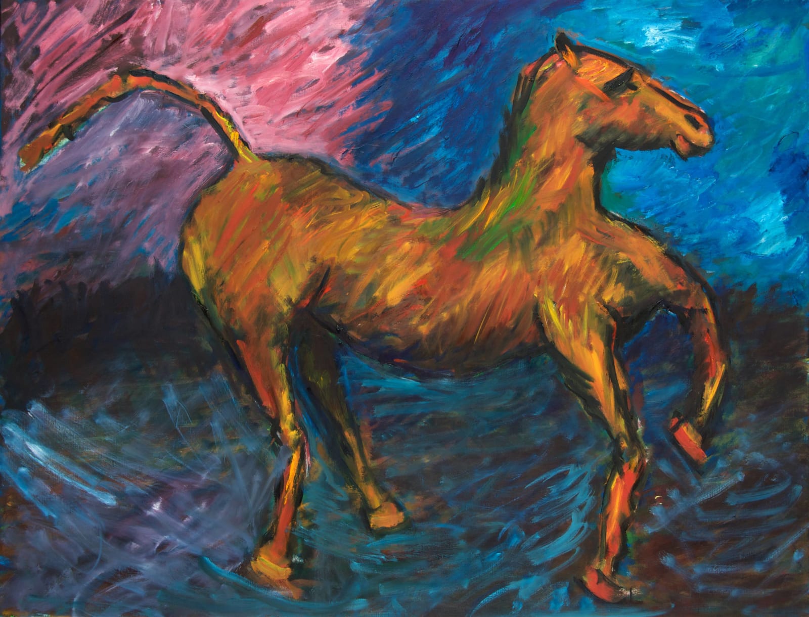 Martine Martine, Cheval soleil couchant, 2010