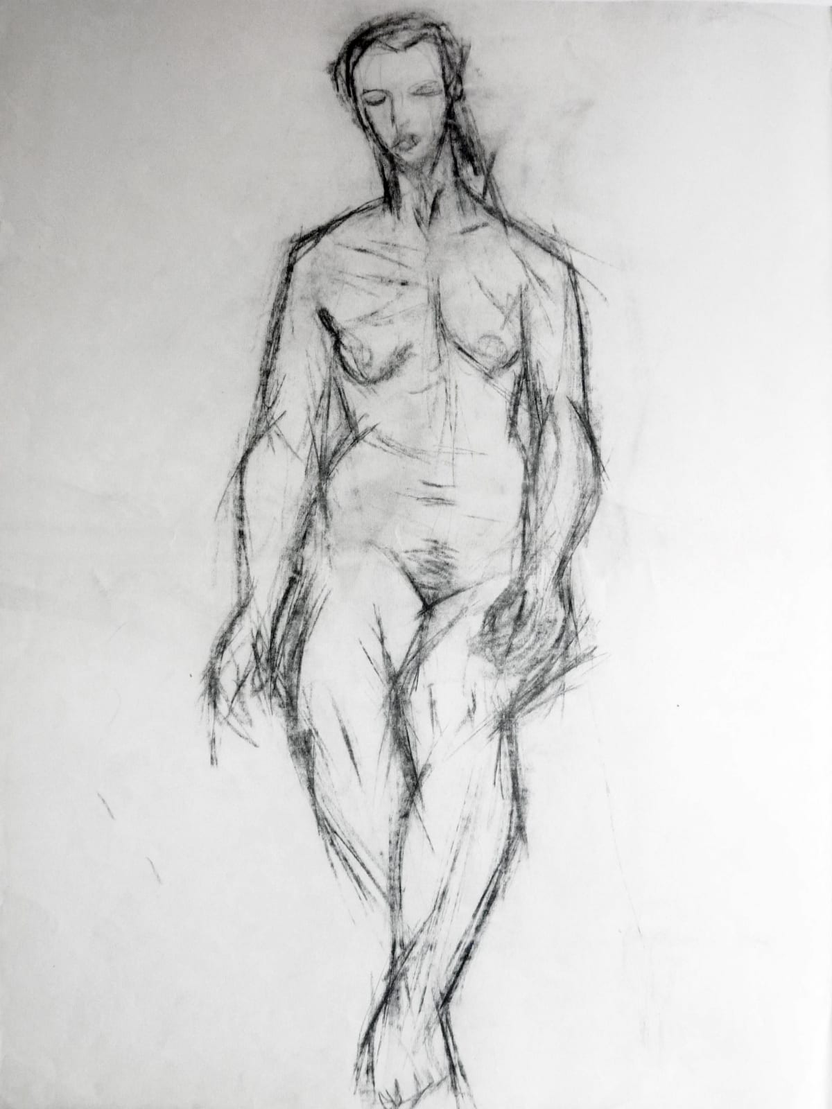 Martine Martine, Nu féminin assis XXXVIII, 1950 ca