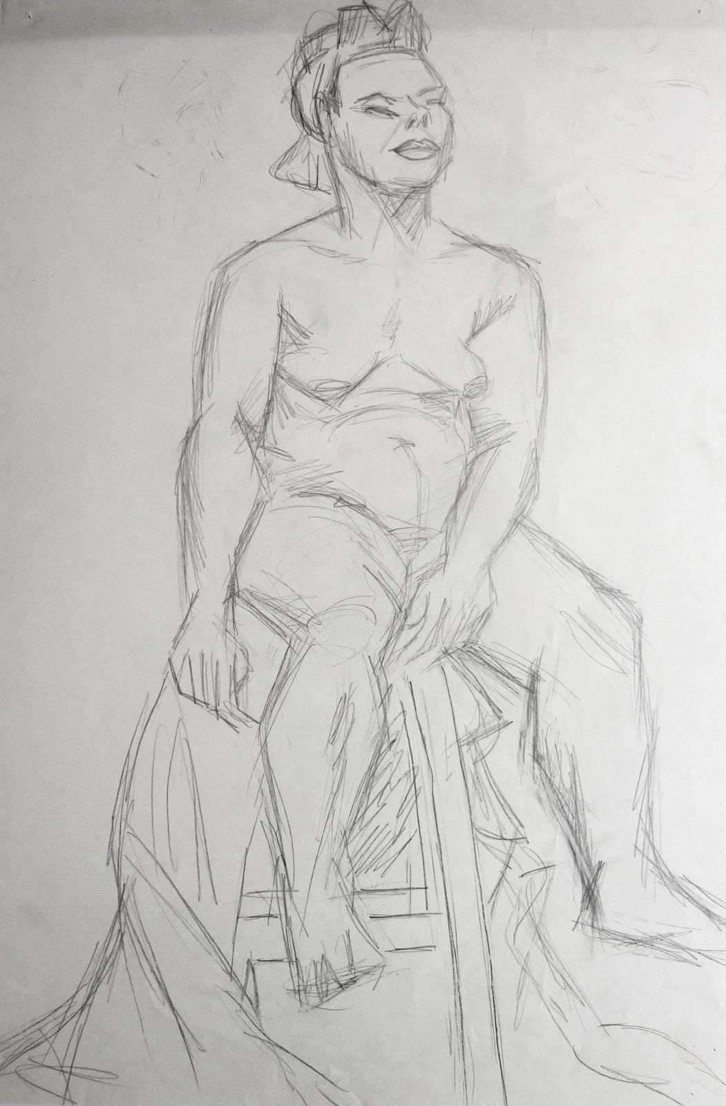 Martine Martine, Nu féminin assis XLIV, 1952