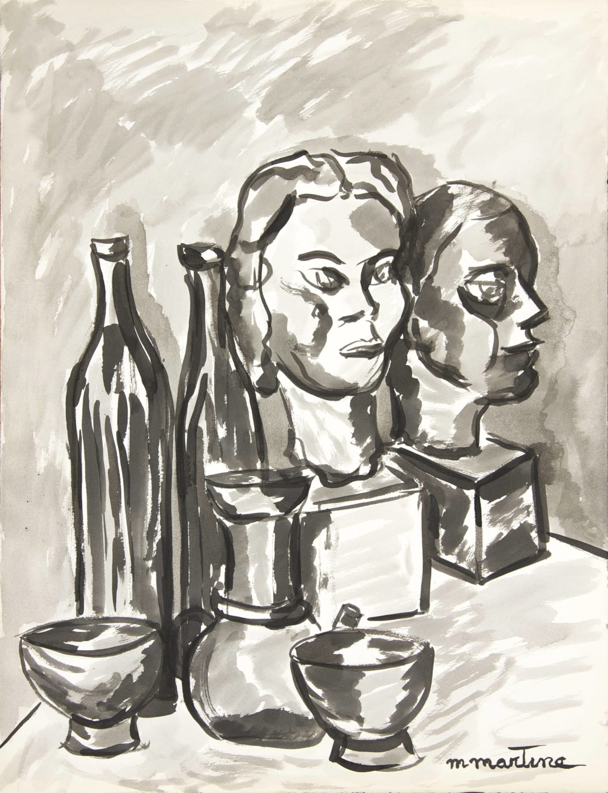 Martine Martine, Bustes et Bouteilles III, 1978