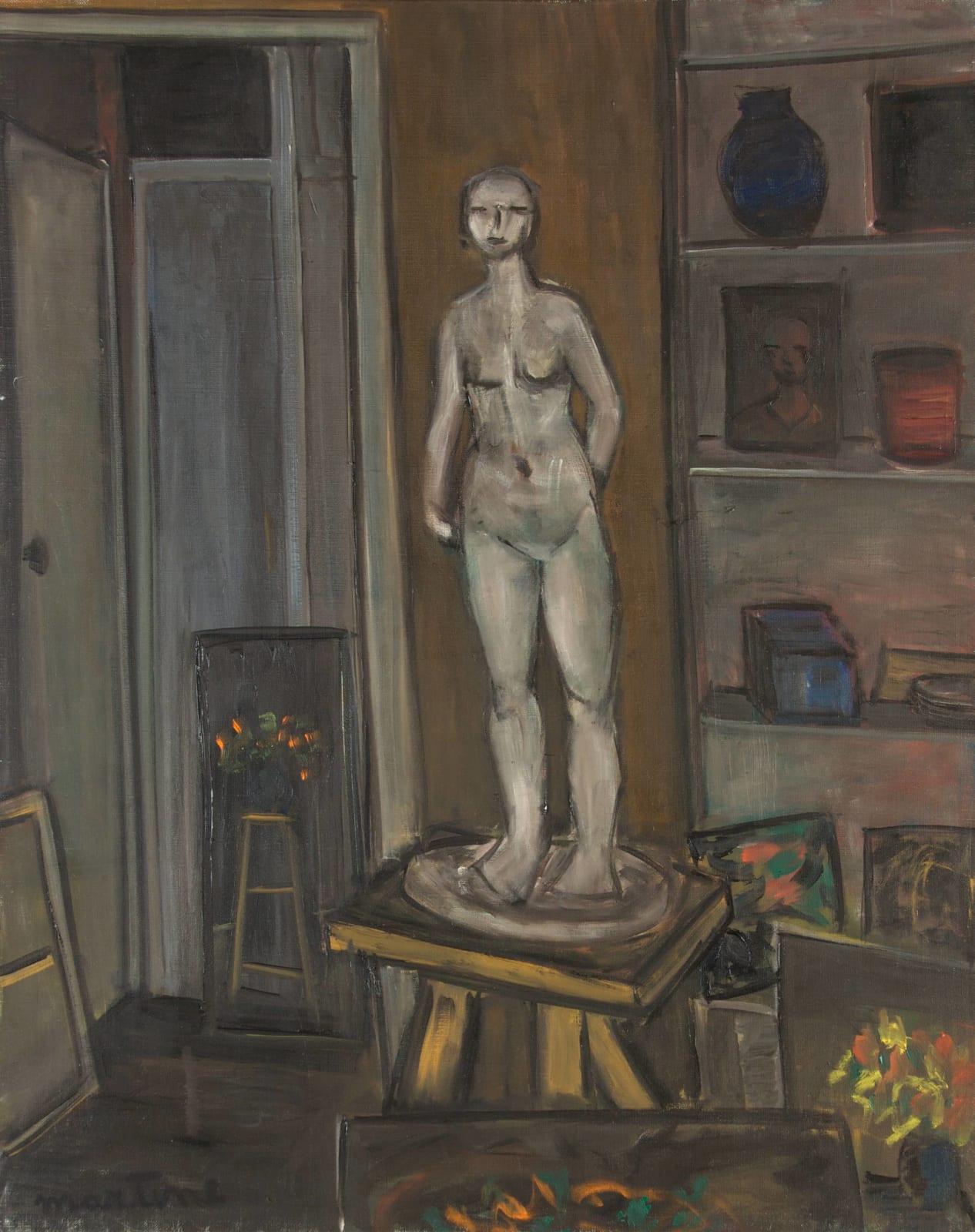 Martine Martine, Plâtre dans l'atelier, 1974