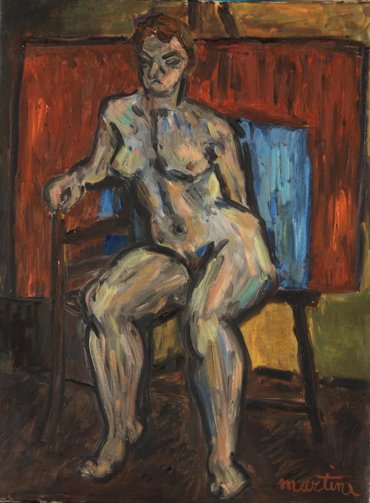 Martine Martine, Nu devant le chevalet, 1951