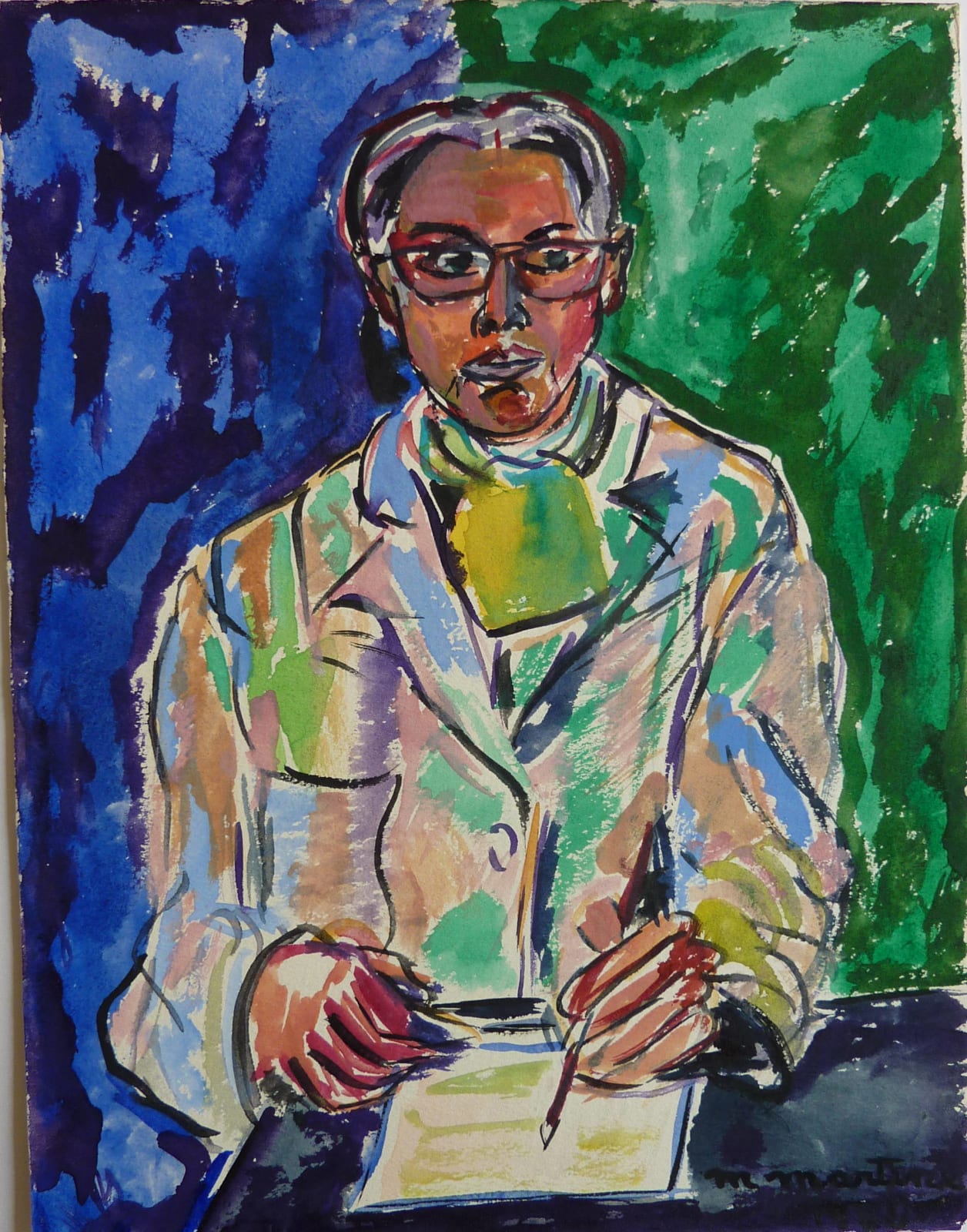 Martine Martine, Autoportrait peignant IV, 1986