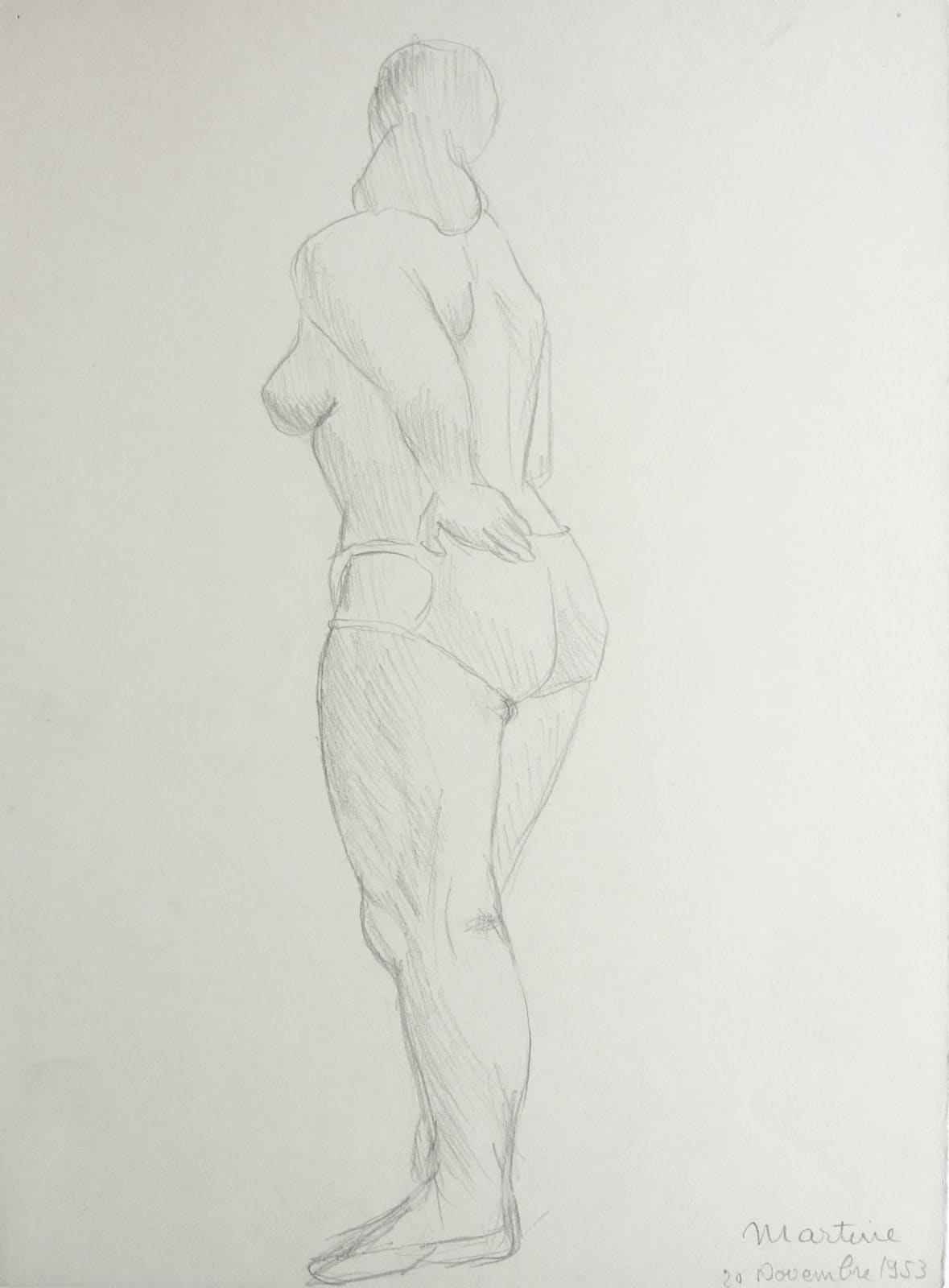 Martine Martine, Nu féminin de dos VI, 1953