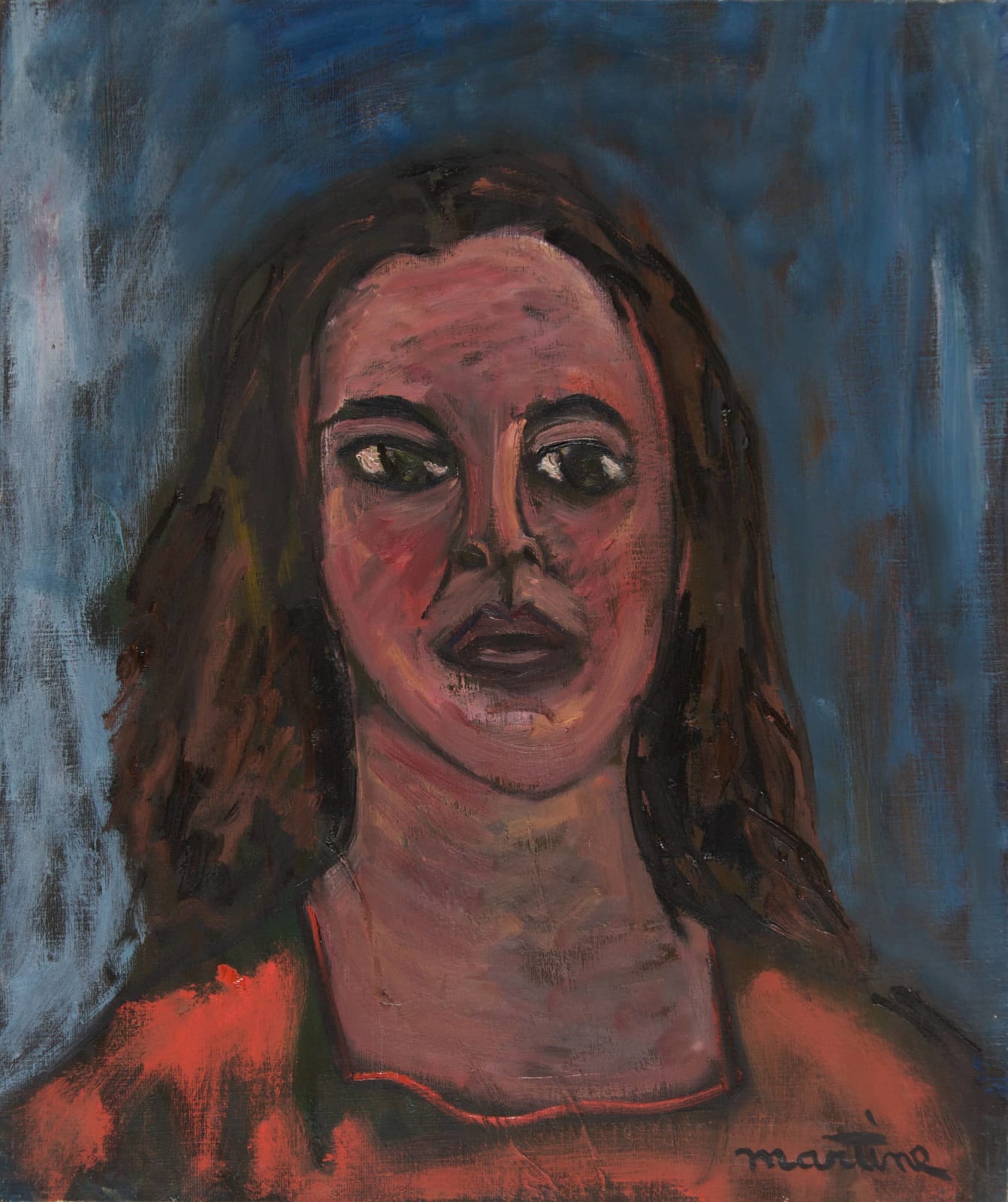 Martine Martine, Jeune Fille à la robe rouge II, 1974