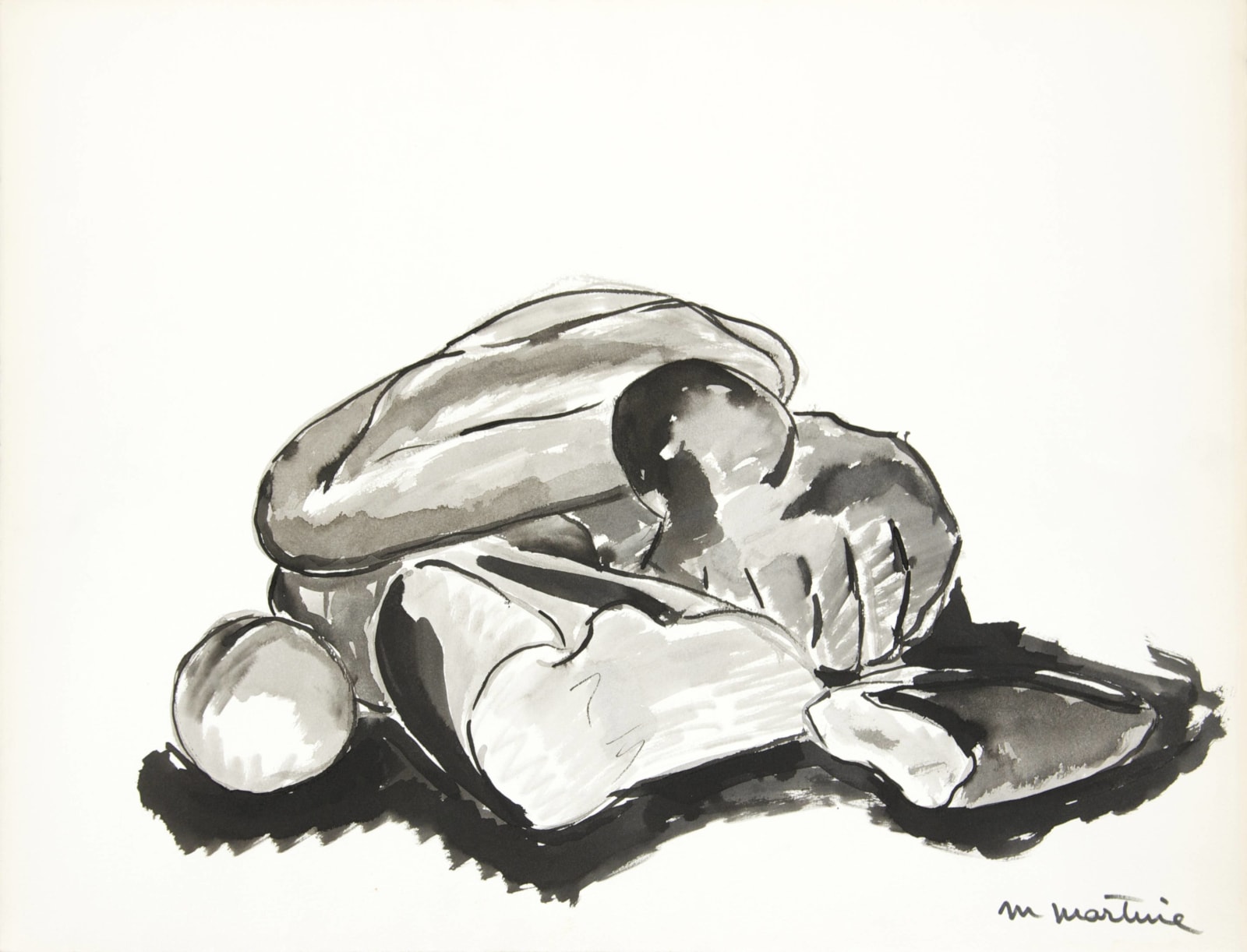 Martine Martine, Pains et brioches sur fond clair II, 1980