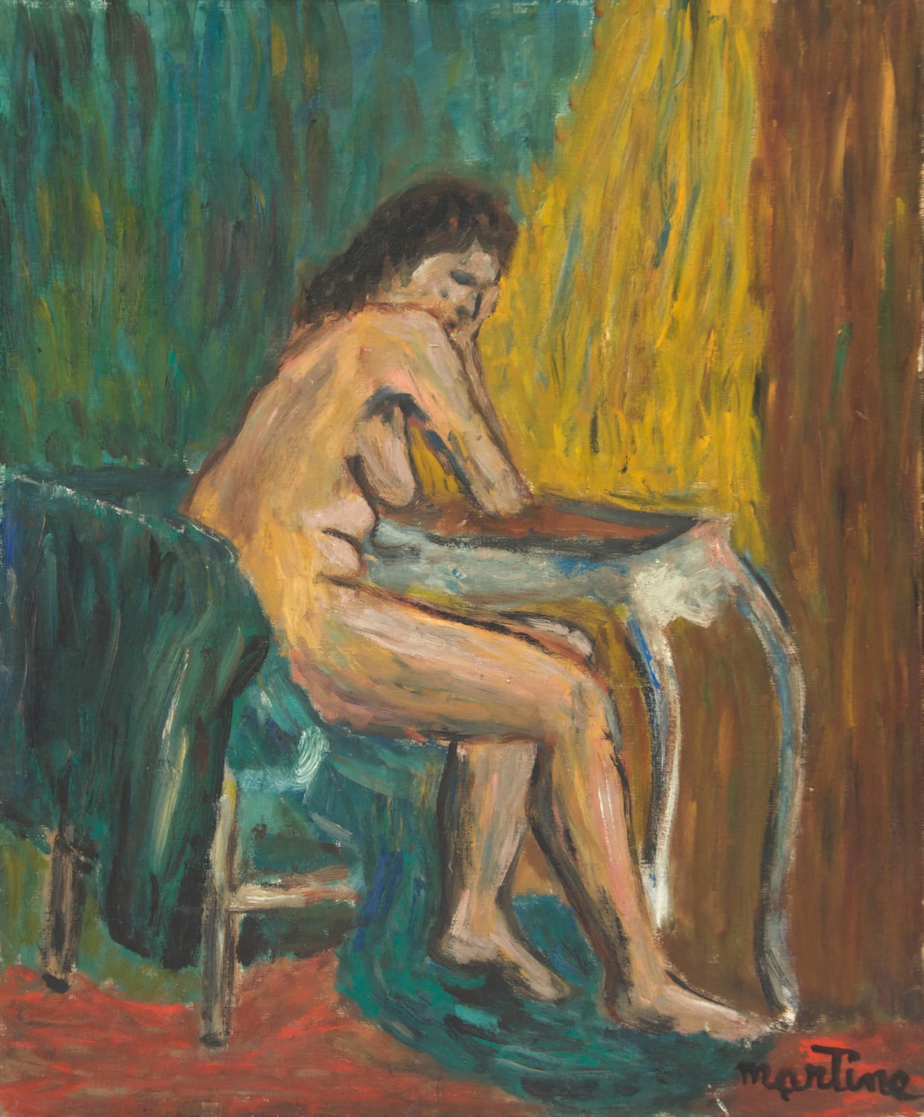 Martine Martine, Nu à la table, 1953