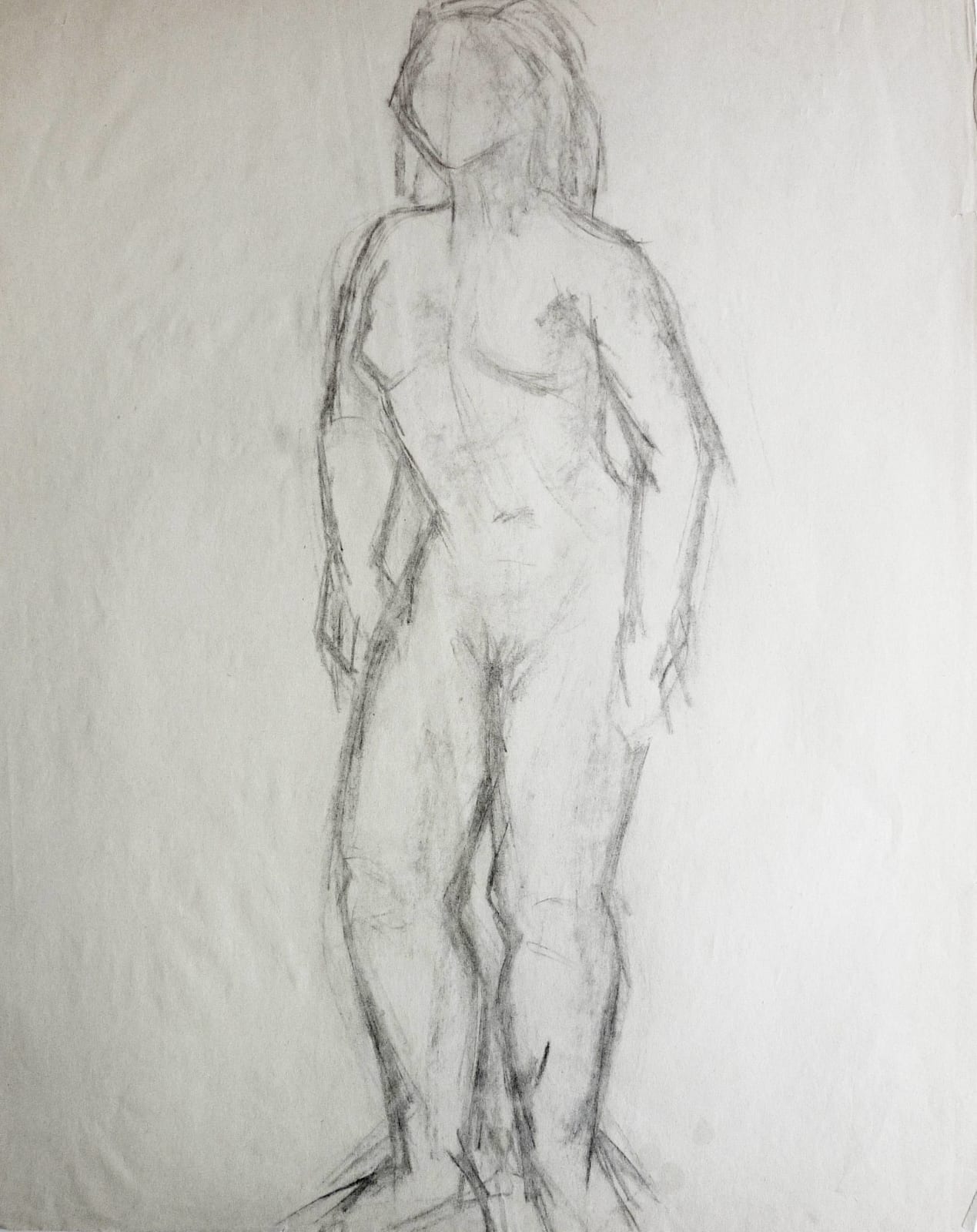 Martine Martine, Nu féminin debout XXX, 1950 ca