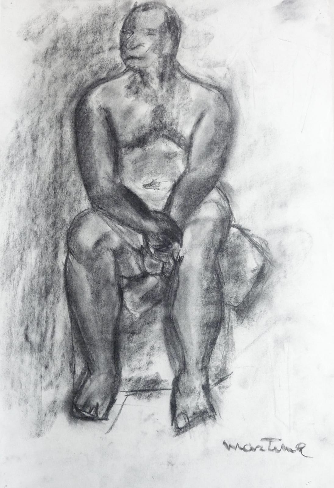 Martine Martine, Homme assis, 1950 ca