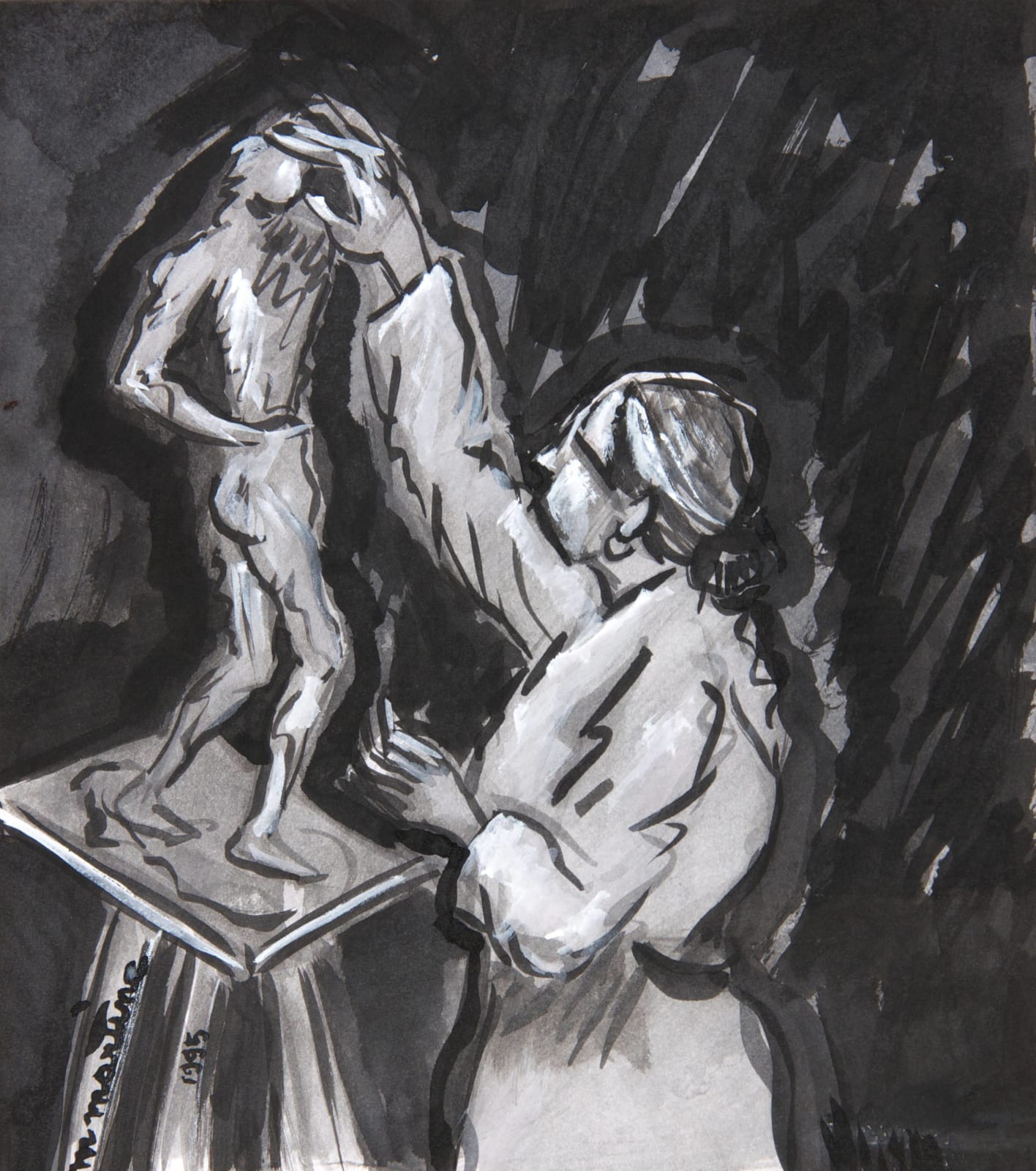 Martine Martine, Martine sculptant, 1995