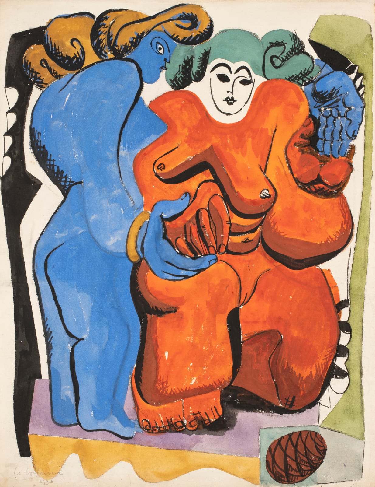 9. 1936 -LC 2 Femmes et pomme de pin