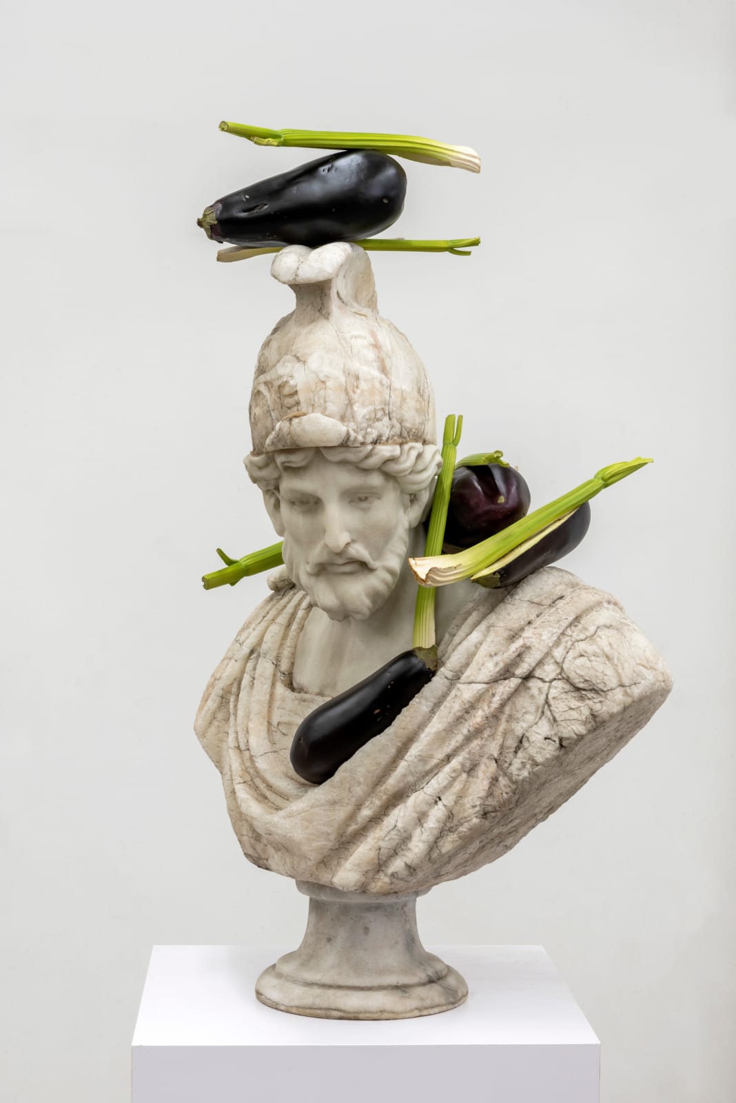 Tony Matelli, Bust (Eggplant), 2022