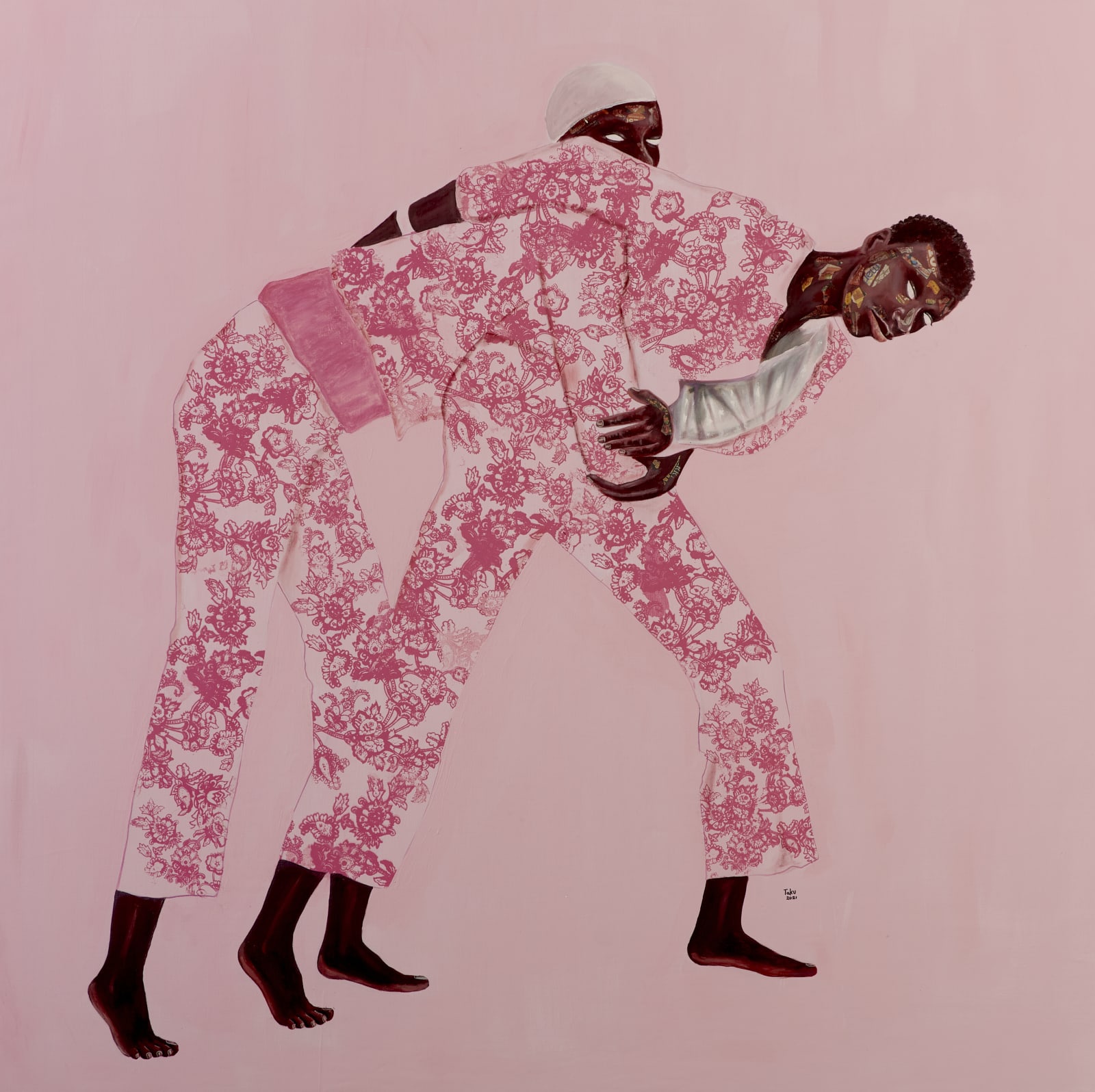 Emmanuel Taku, Wrestling Brothers In Pink, 2021