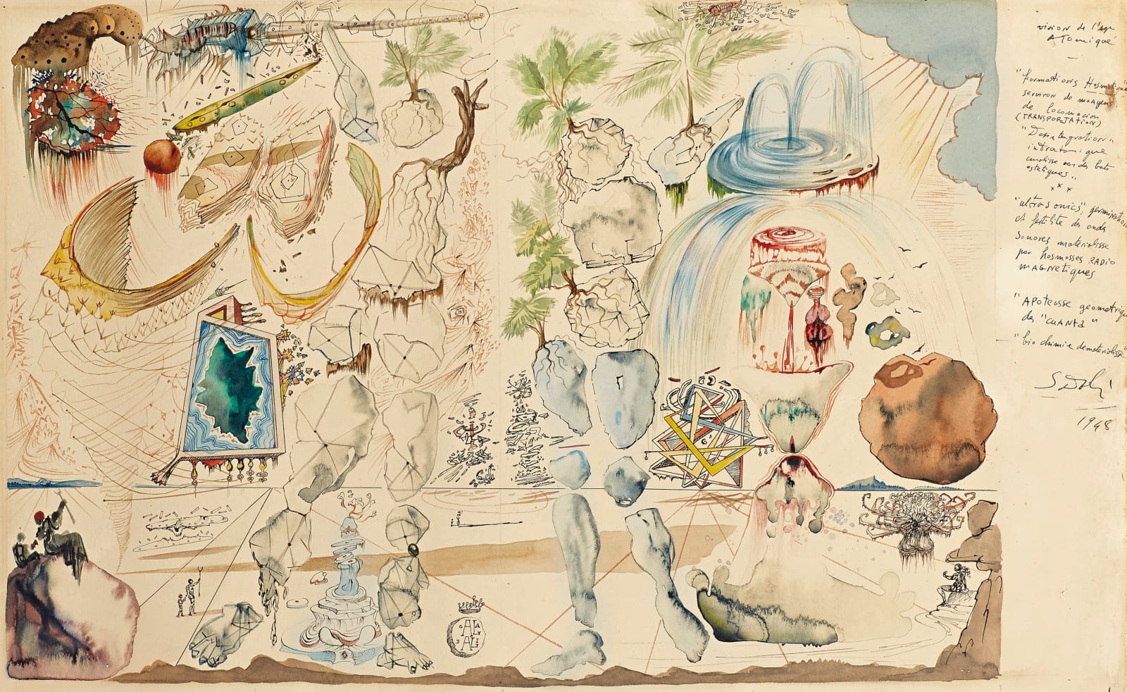 Salvador Dalí, Vision de l'âge atomique, 1948