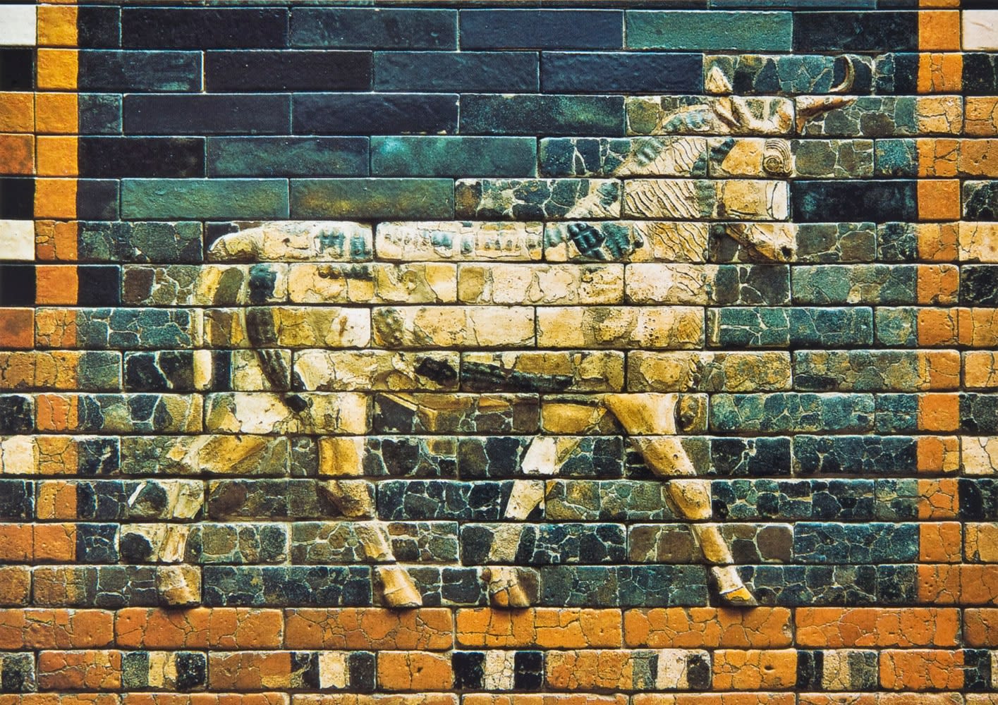 Sherrie Levine, Detail of the wall frieze of the Ishtar Gate (c.550 B.C.)-Striking Bull, 2007