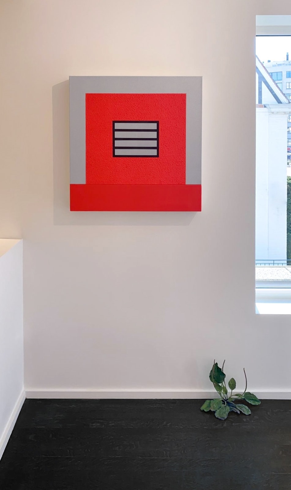 Peter Halley, Red Prison, 2005