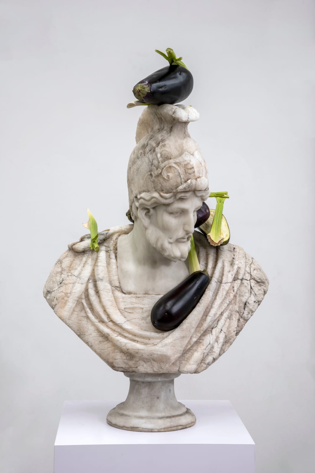 Tony Matelli, Bust (Eggplant), 2022
