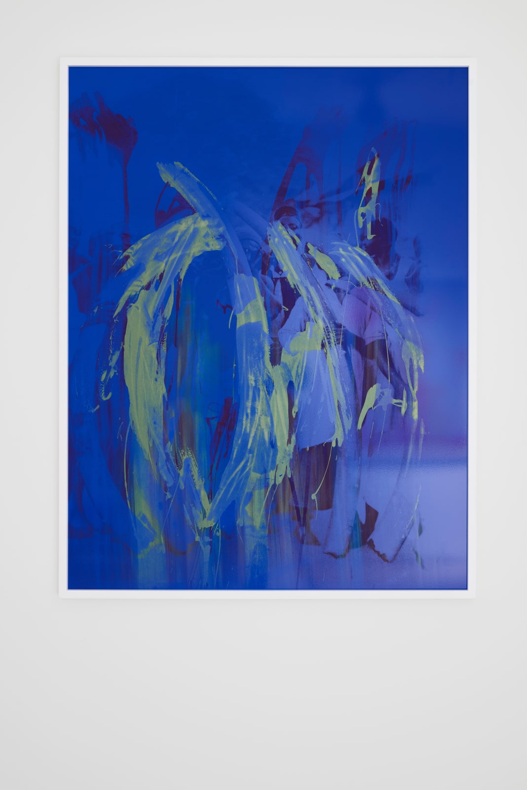 Hank Willis Thomas, Ivory Tower (pink and gold on blue), 2019