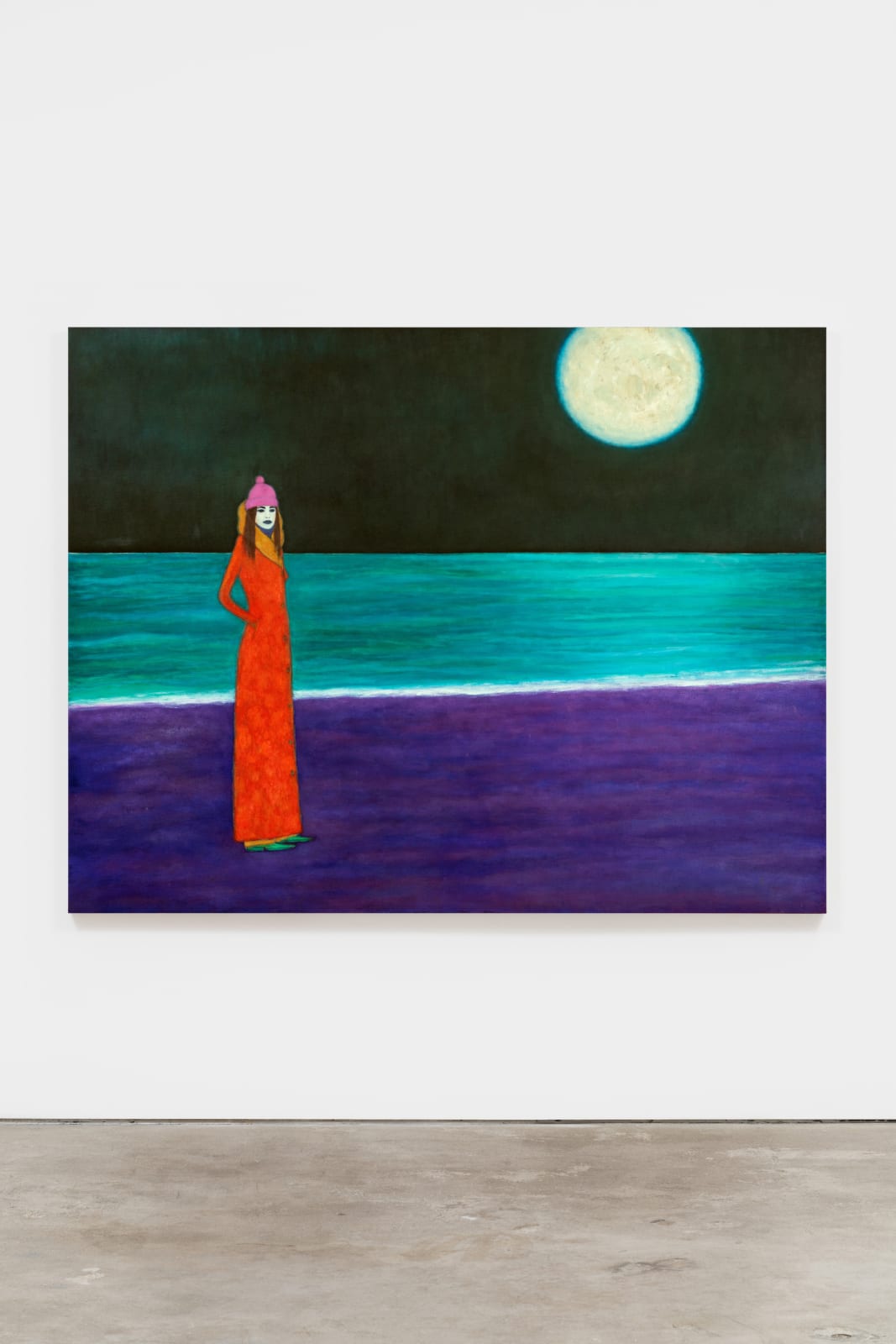 Kasper Sonne, Figure on the Beach (night), 2024