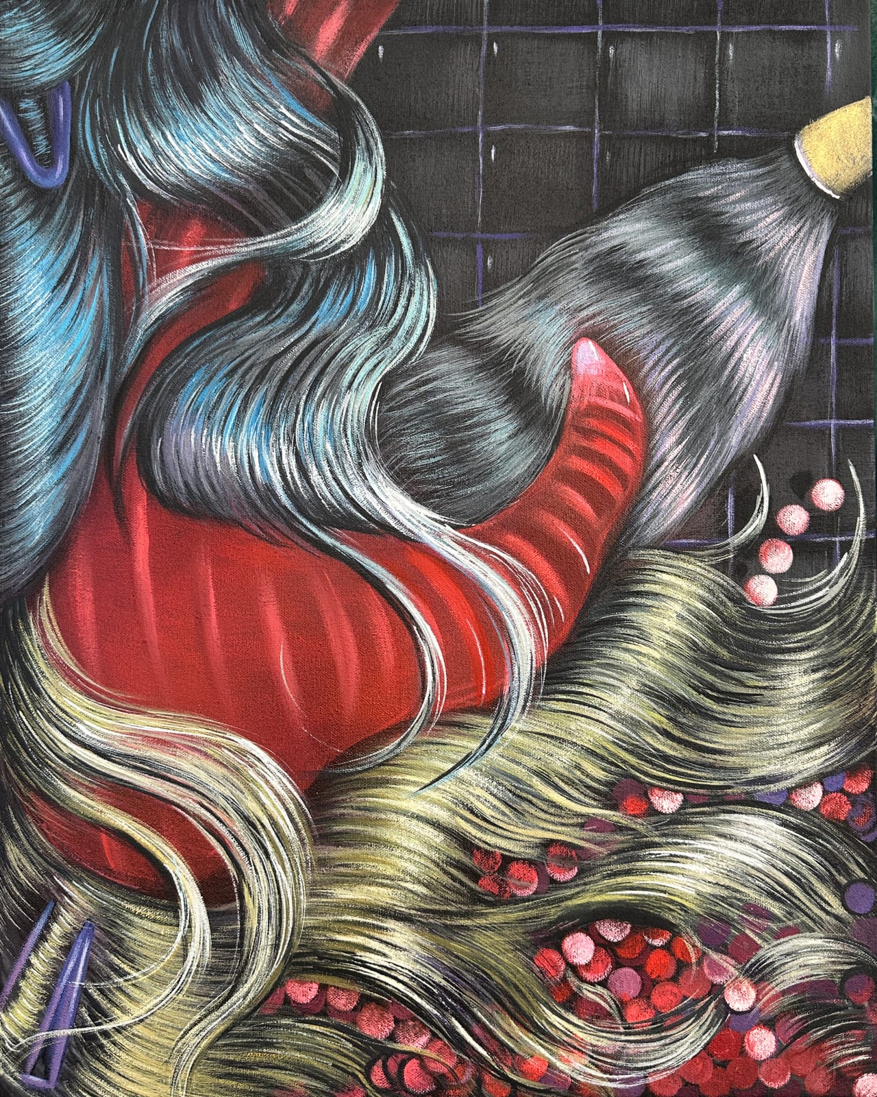 Bea Scaccia, Study for swinging sock, 2025