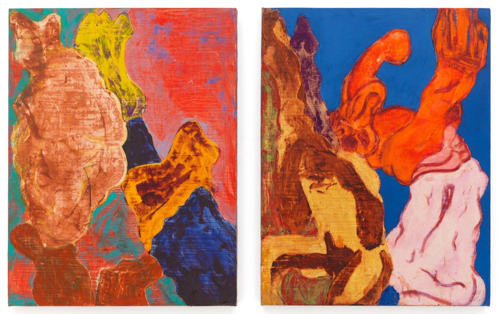Bill Jensen, SMALL TRANSGRESSION (diptych), 2015