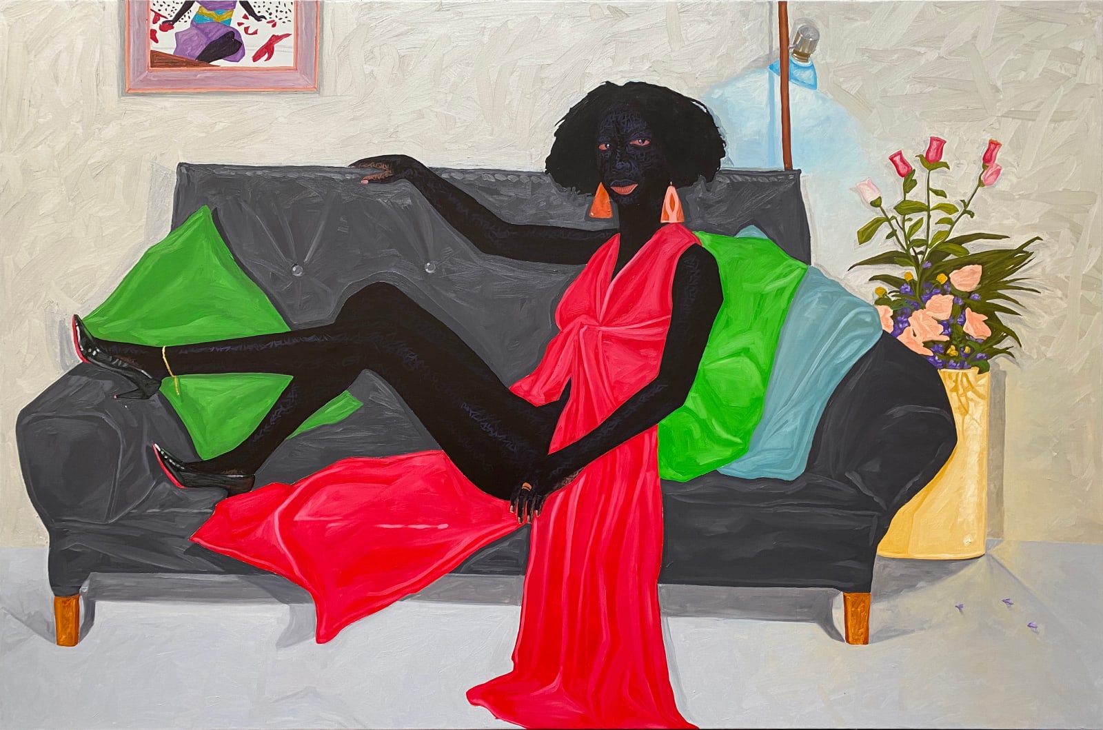 Kwesi Botchway, Invested in a Black and Red Shoe, 2021