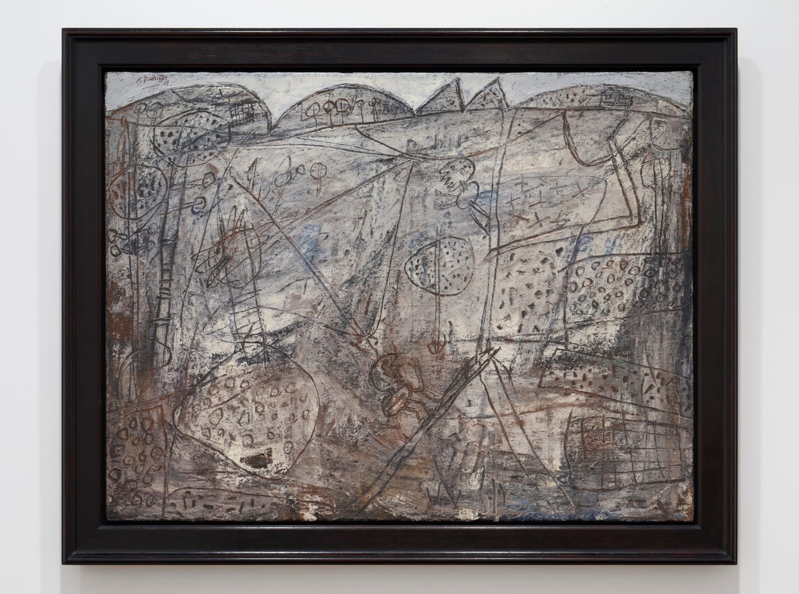 Jean Dubuffet, Paysage Gris aux Taches Cerices (Grey Landscape with Cherry Spots), 1949