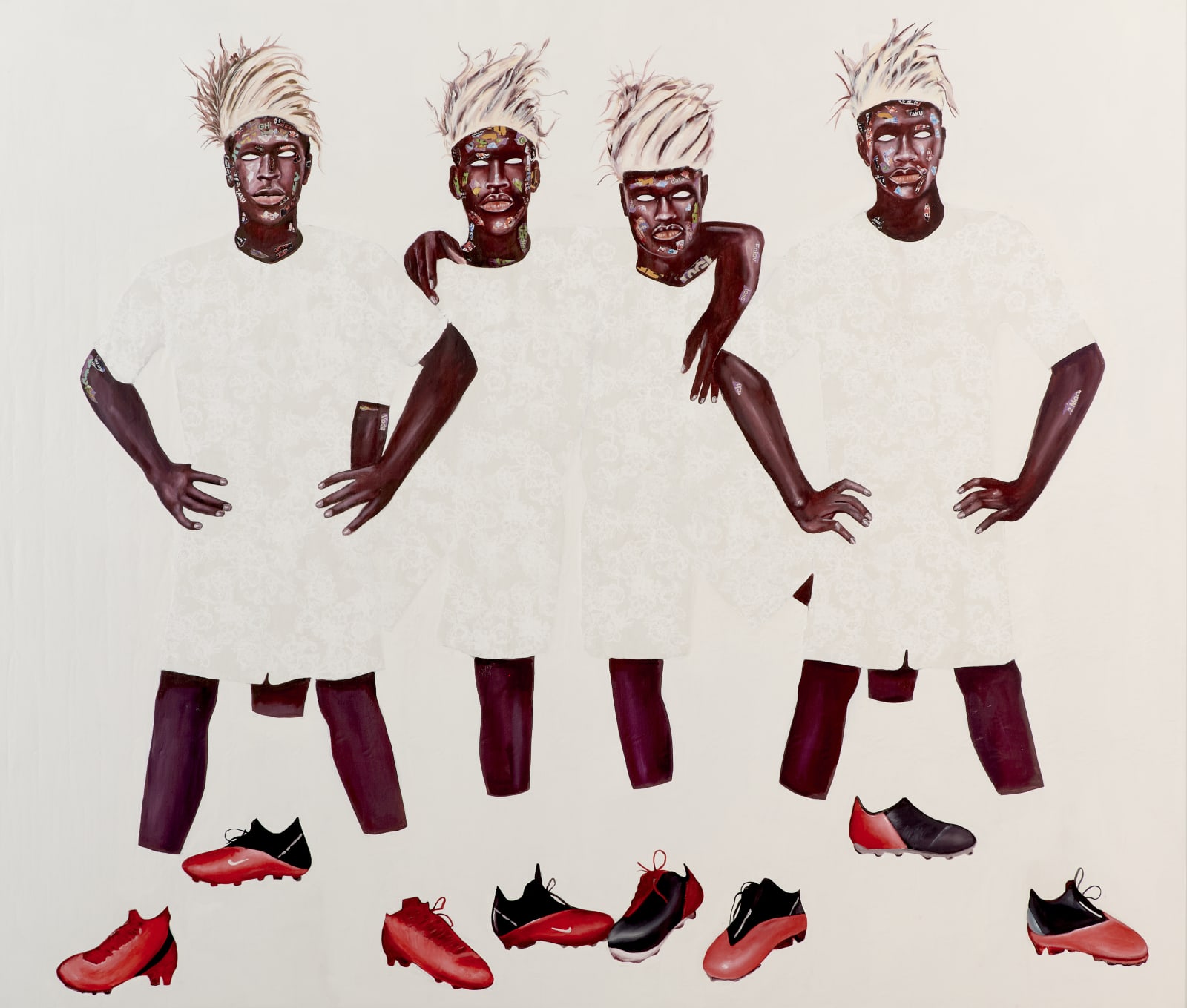 Emmanuel Taku, Four Brothers in White, 2021