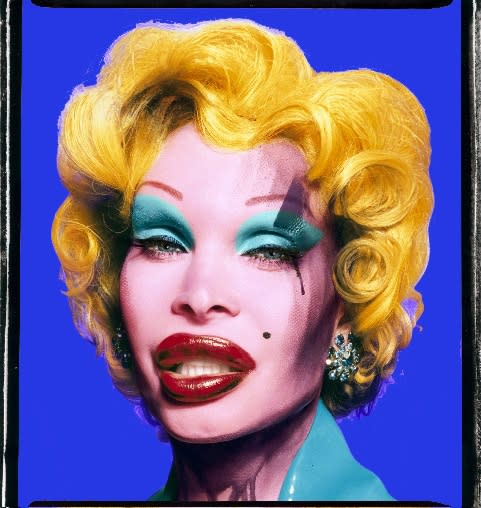 David LaChapelle, Amanda as Andy Warhols Marilyn (Blue), 2007