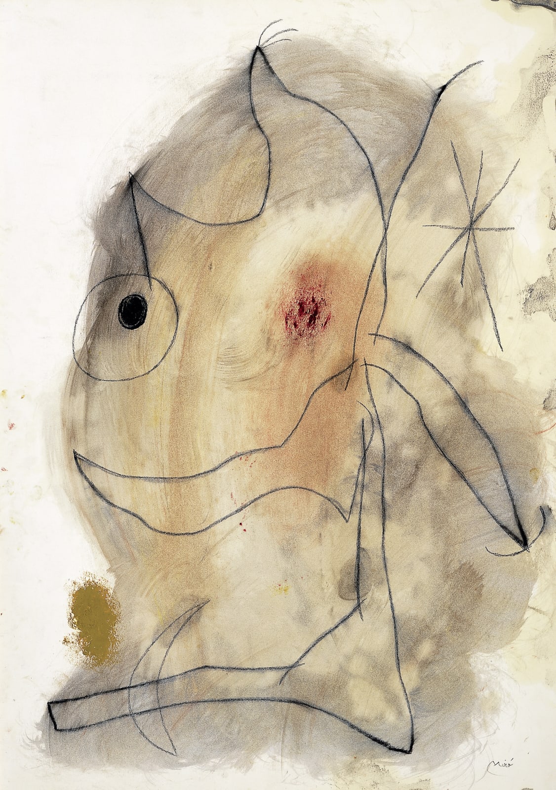 Joan Miró, Personnage dans la nuit III, 1965