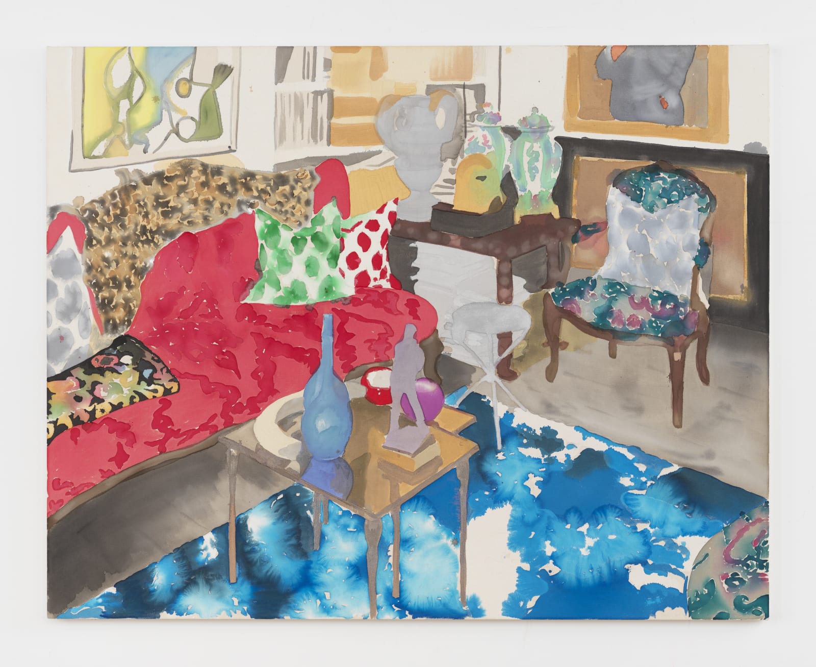 Liz Markus, Red Couch (Everything Counts), 2017