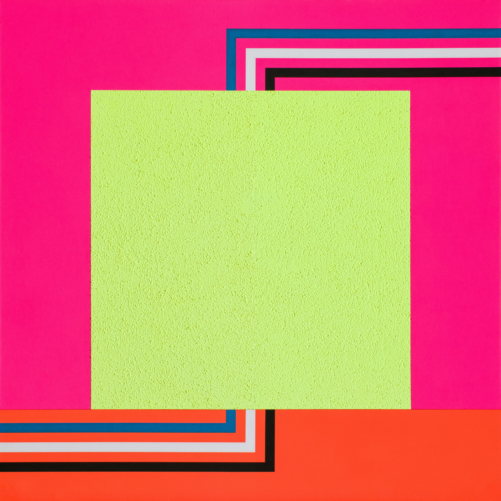 Peter Halley, Yellow Cell with Triple Conduit, 1986