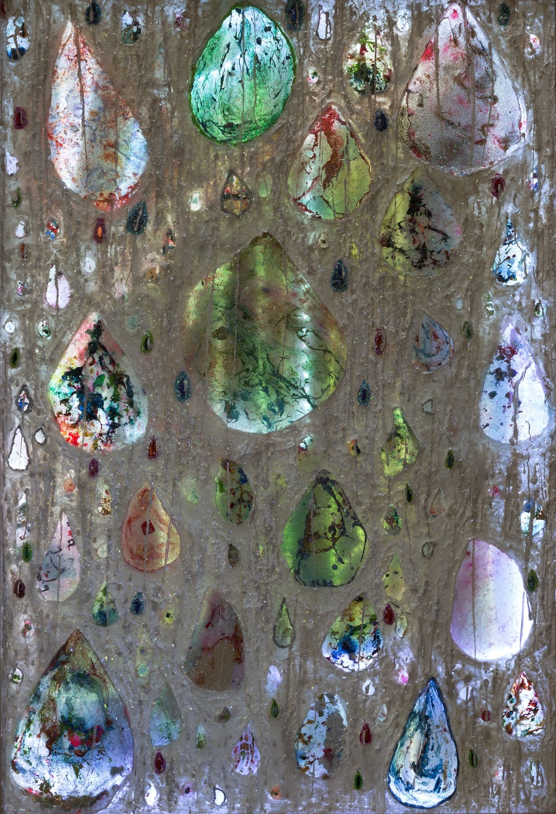 Haleh Mashian, Jeweled Tears (LED Backlit), 2018