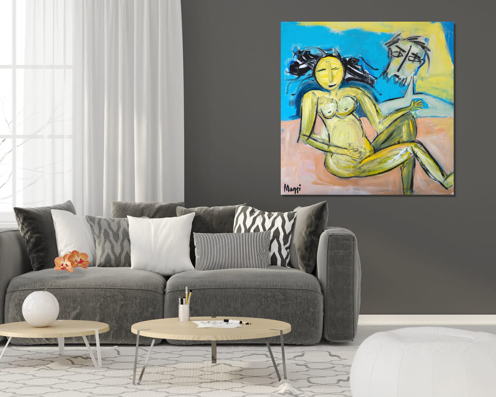 Maggi Hodge, yellow peace, 2019
