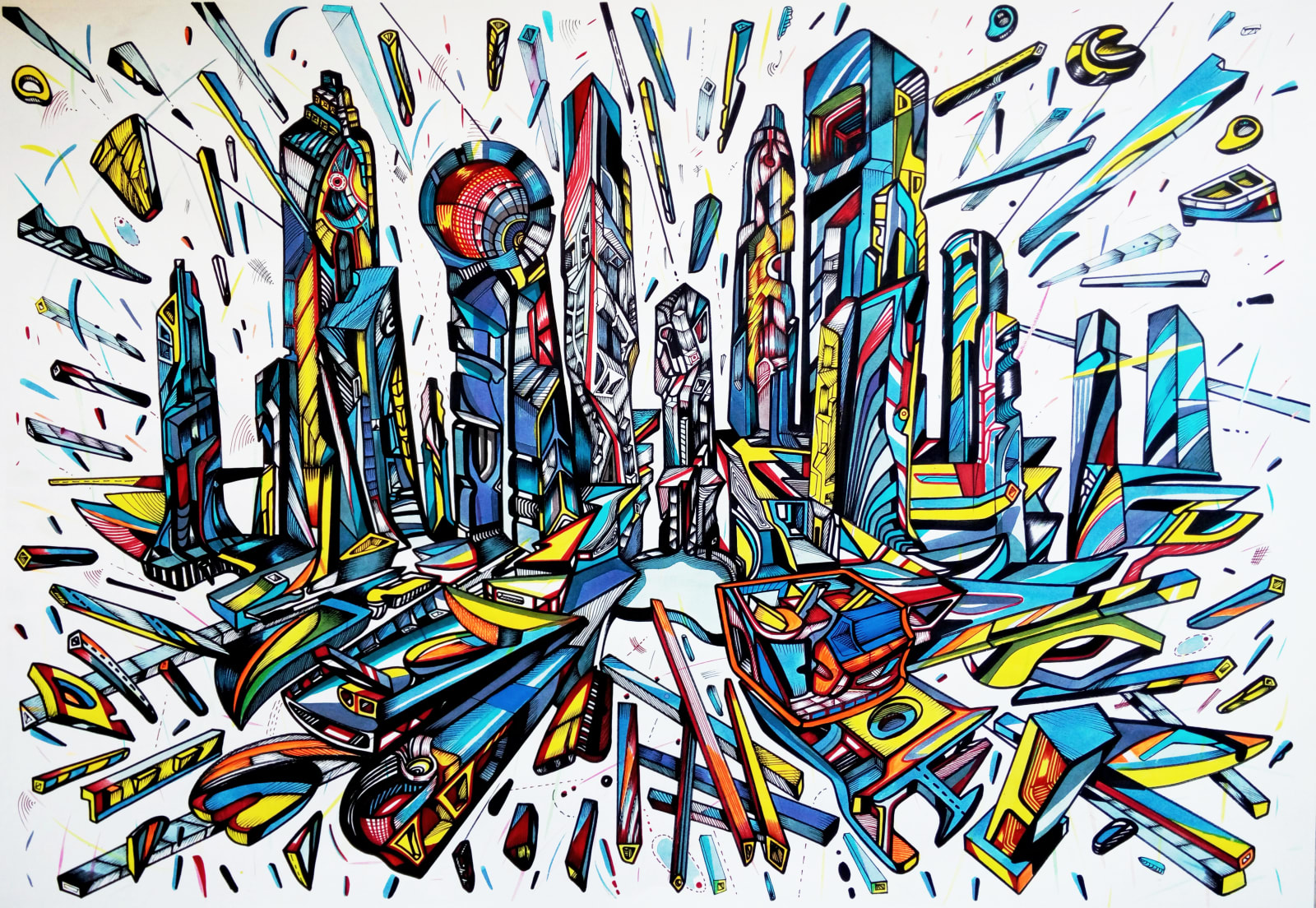 Marko Gavrilovic, Blue City is on the Move , 2018