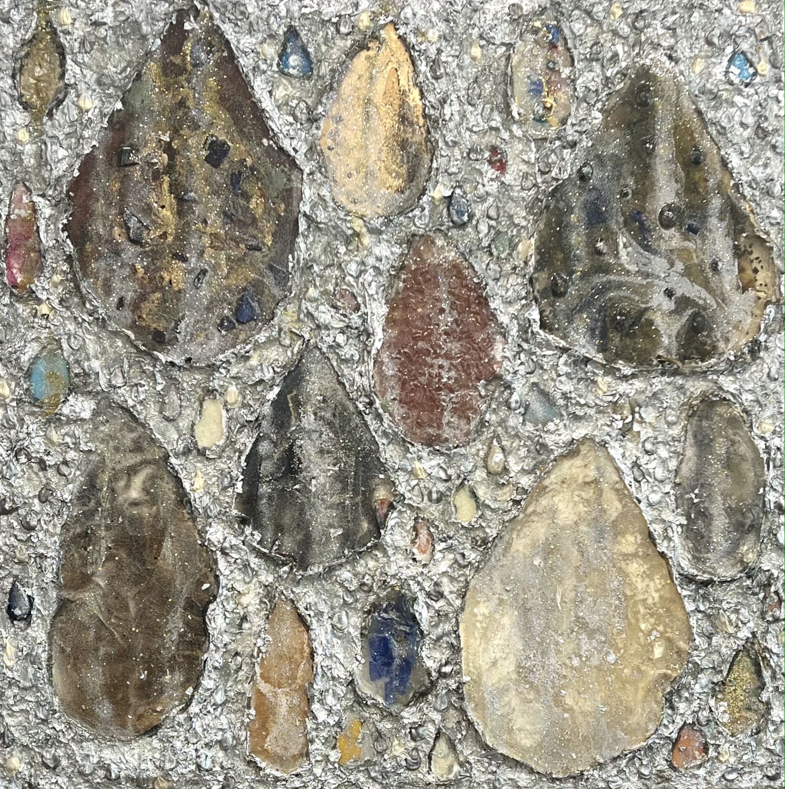 Haleh Mashian, Dancing in Shimmering Rain (Silver), 2019