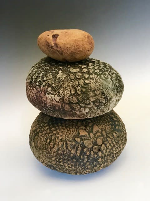 Terry Cervantes, Stoneware Rocks, Porcelain Rocks and Rock Flasks, 2018