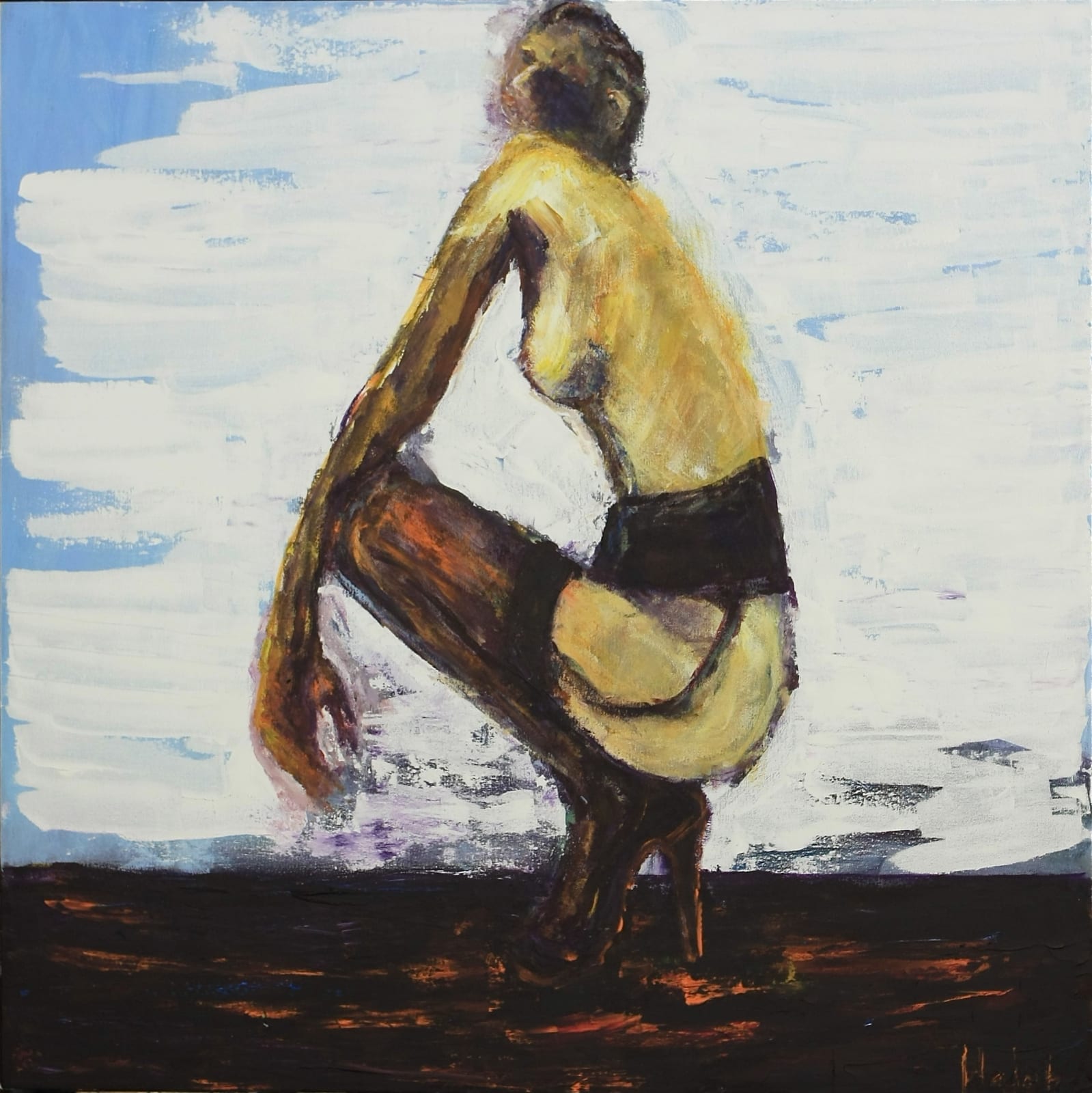 Haleh Mashian, Sitting Woman, 2018